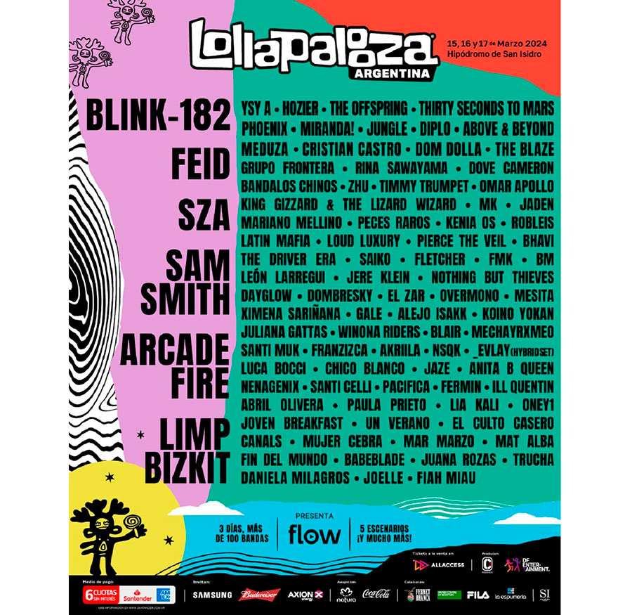 Se conoció el line-up del Lollapalooza Argentina edición 2024 1 lollapalooza Festival 2024